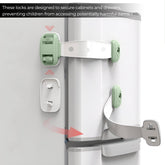 Furniture Safety Multifunction Accessories Lock for Baby (Adjustable-Green)